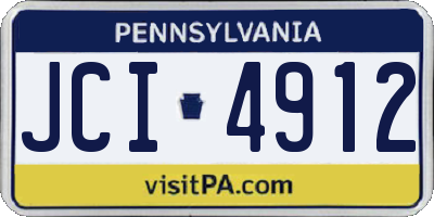 PA license plate JCI4912