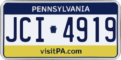 PA license plate JCI4919