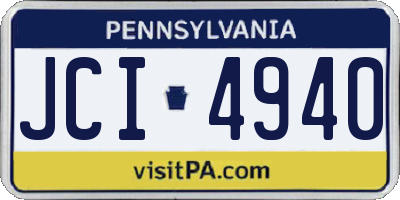 PA license plate JCI4940