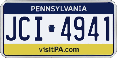 PA license plate JCI4941