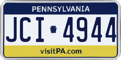 PA license plate JCI4944