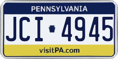 PA license plate JCI4945