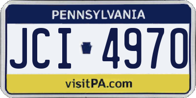 PA license plate JCI4970
