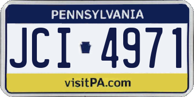 PA license plate JCI4971