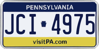 PA license plate JCI4975