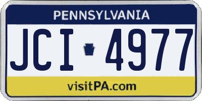 PA license plate JCI4977