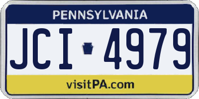 PA license plate JCI4979