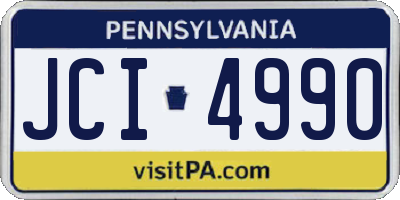 PA license plate JCI4990