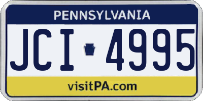 PA license plate JCI4995