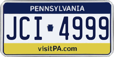 PA license plate JCI4999