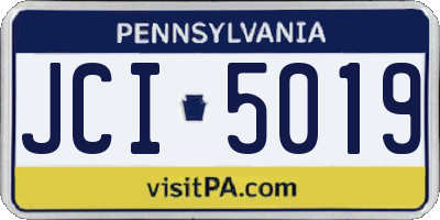 PA license plate JCI5019