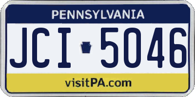PA license plate JCI5046