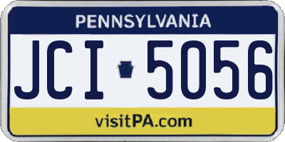 PA license plate JCI5056