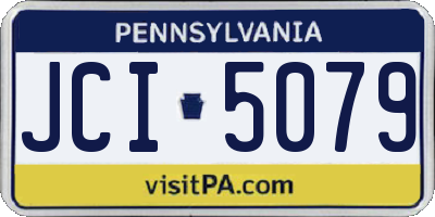 PA license plate JCI5079