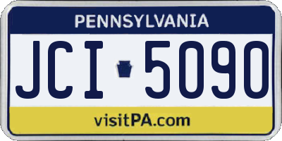 PA license plate JCI5090