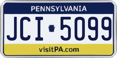 PA license plate JCI5099