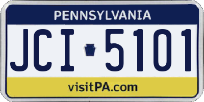 PA license plate JCI5101