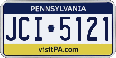 PA license plate JCI5121