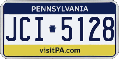 PA license plate JCI5128