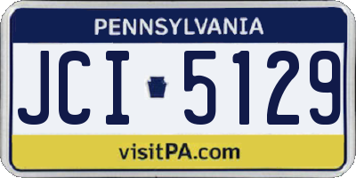 PA license plate JCI5129