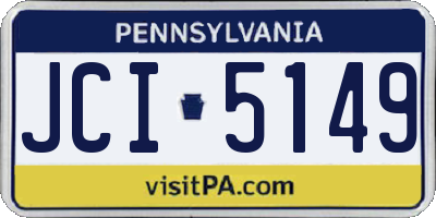 PA license plate JCI5149