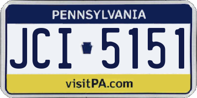PA license plate JCI5151