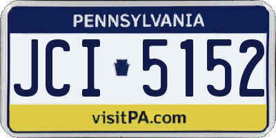 PA license plate JCI5152