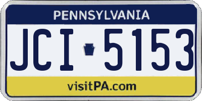 PA license plate JCI5153