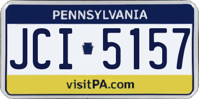 PA license plate JCI5157