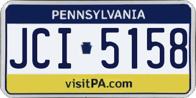 PA license plate JCI5158