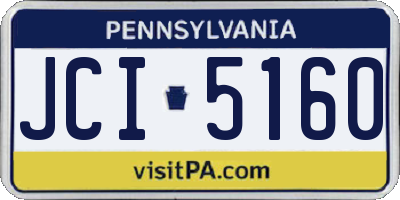 PA license plate JCI5160