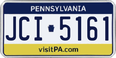 PA license plate JCI5161