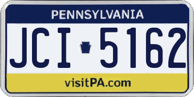 PA license plate JCI5162