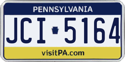 PA license plate JCI5164