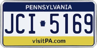 PA license plate JCI5169