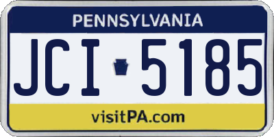 PA license plate JCI5185