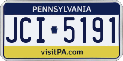 PA license plate JCI5191
