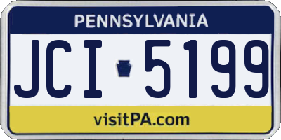 PA license plate JCI5199