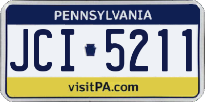 PA license plate JCI5211