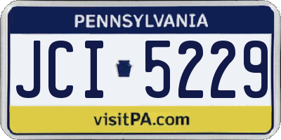 PA license plate JCI5229