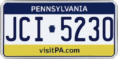 PA license plate JCI5230