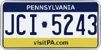 PA license plate JCI5243