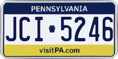 PA license plate JCI5246