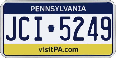 PA license plate JCI5249