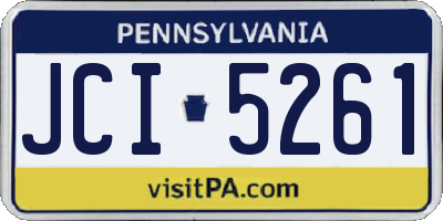 PA license plate JCI5261