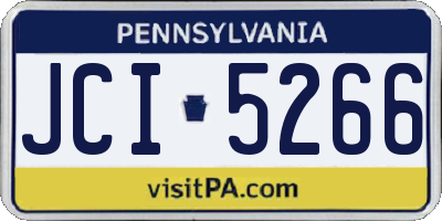 PA license plate JCI5266