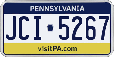 PA license plate JCI5267