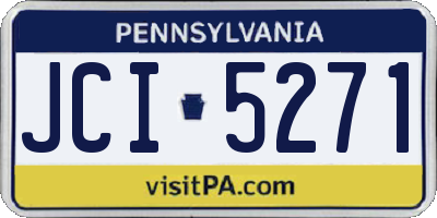 PA license plate JCI5271
