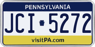 PA license plate JCI5272