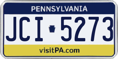 PA license plate JCI5273